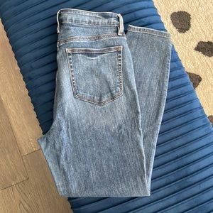 Loft Button Front Skinny